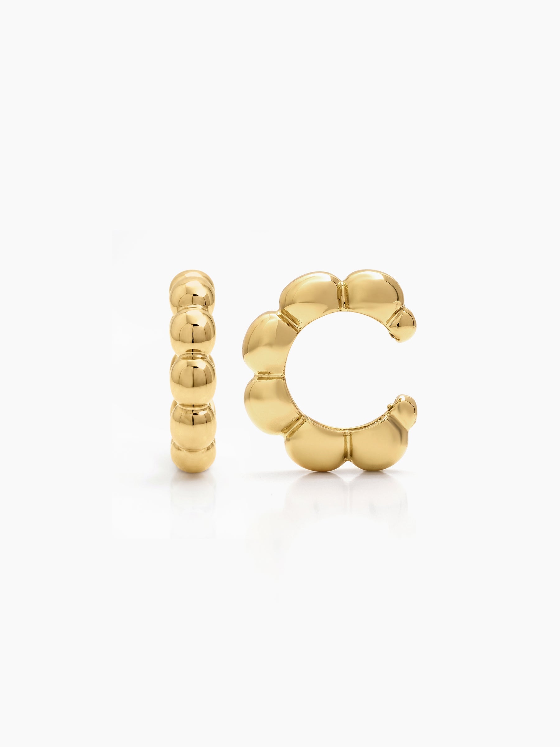 Odessa Beaded 18K Gold Plated Ear Cuffs Gold