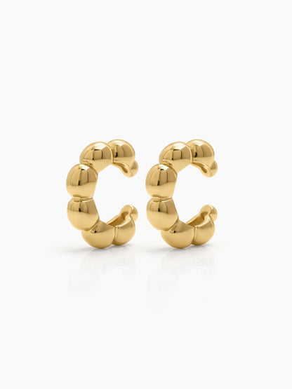 Odessa Beaded 18K Gold Plated Ear Cuffs