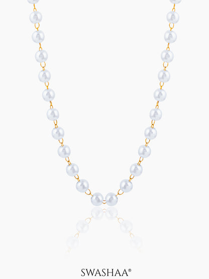 Olay Pearl 18K Gold Plated Necklace Gold