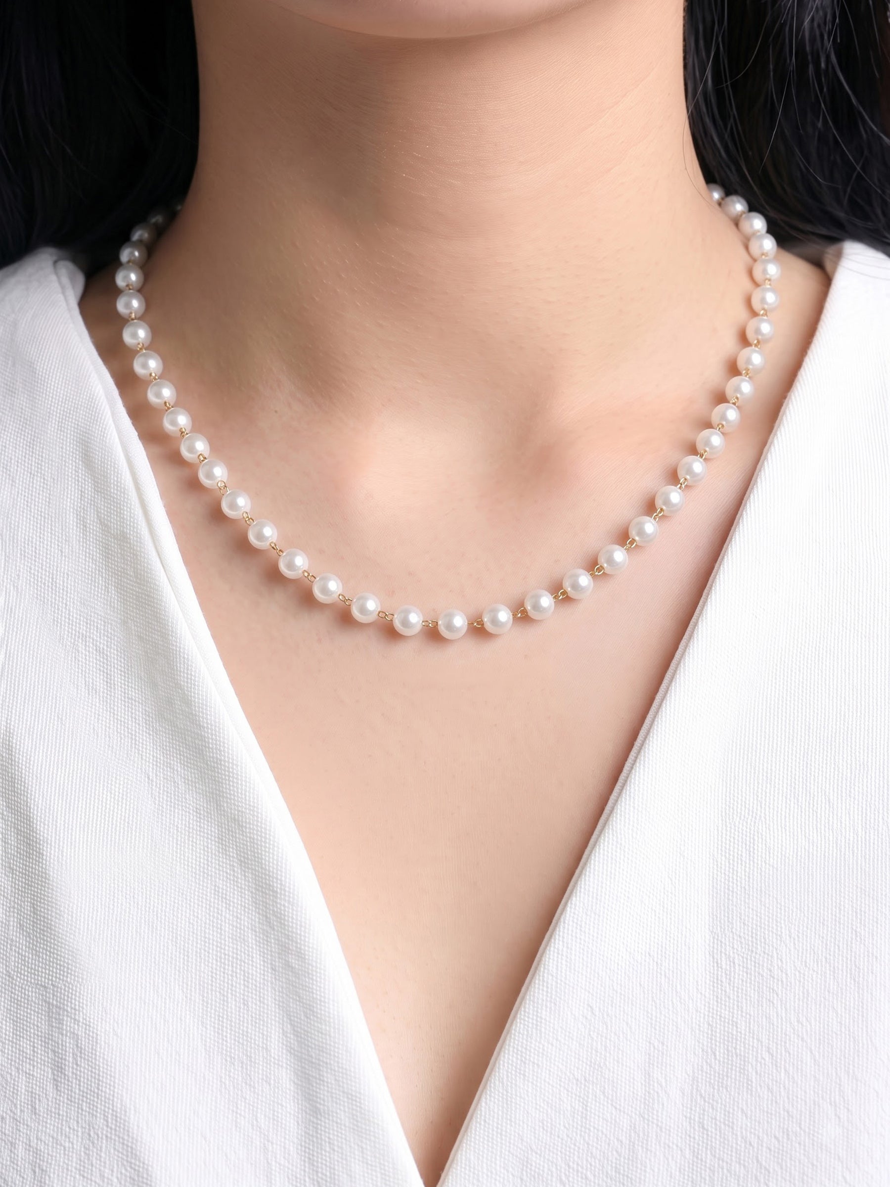 Olay Pearl 18K Gold Plated Necklace