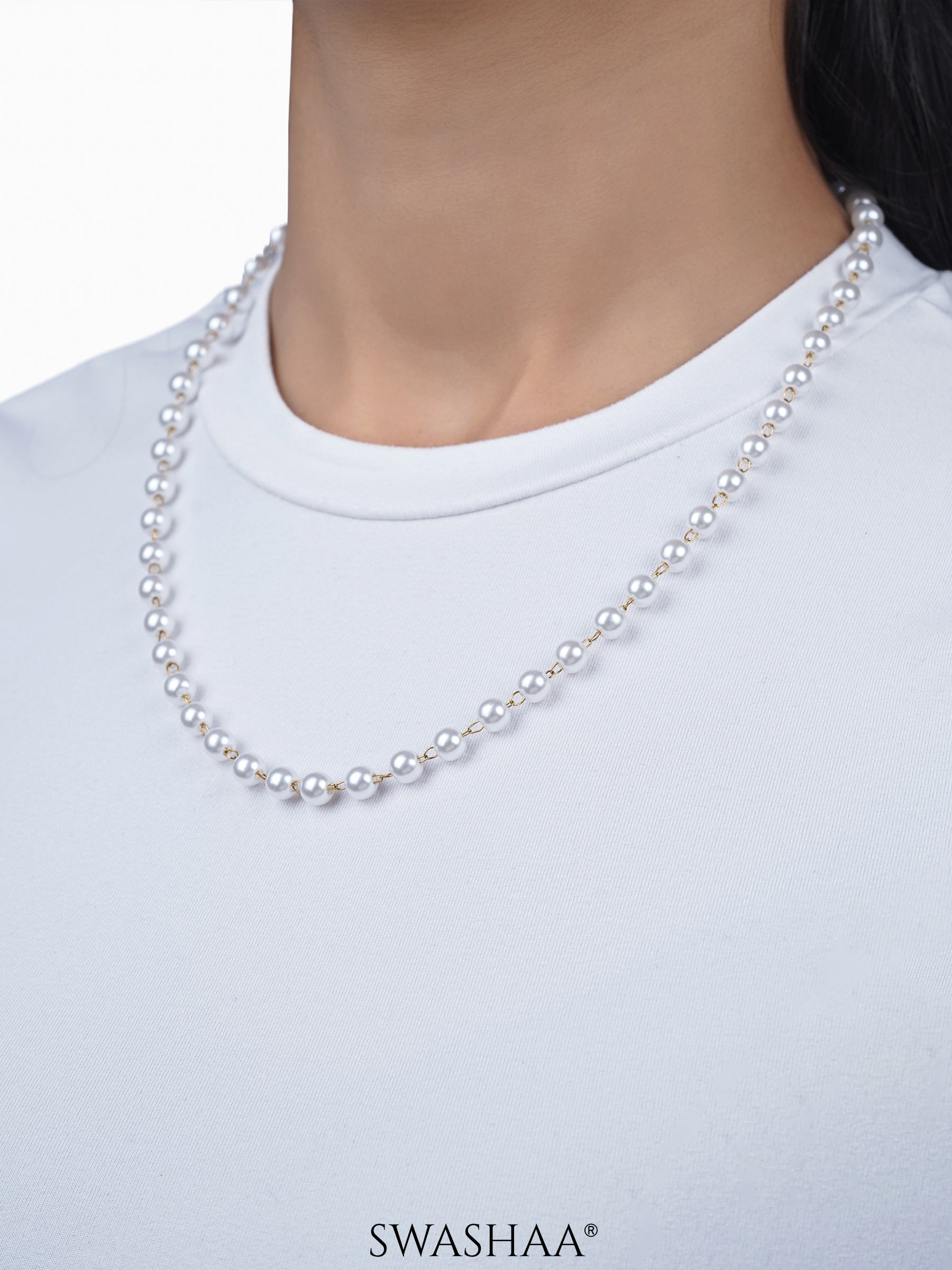 Olay Pearl 18K Gold Plated Necklace