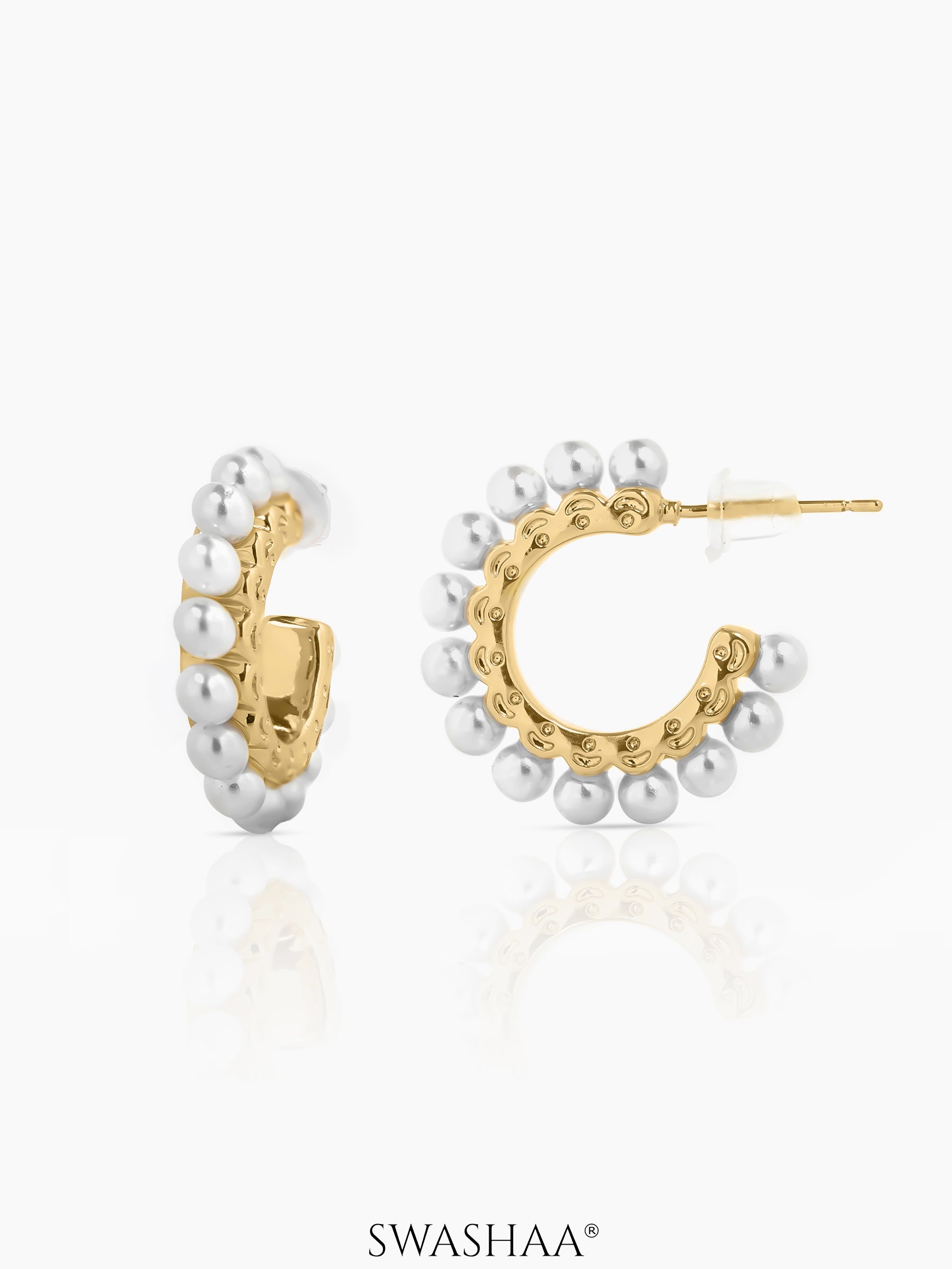 Olga Pearl 18K Gold Plated Earrings Gold