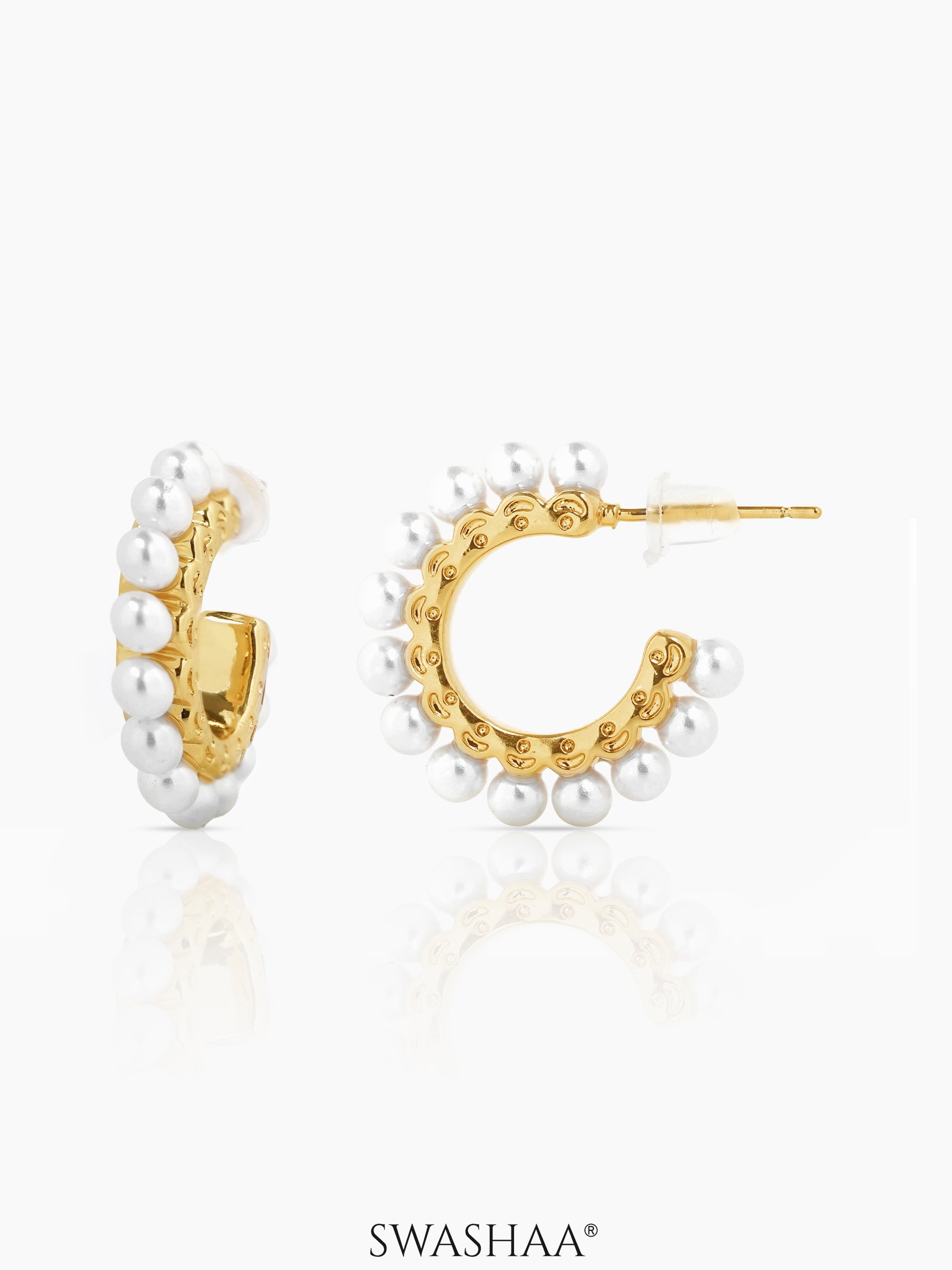 Olga Pearl 18K Gold Plated Earrings Gold