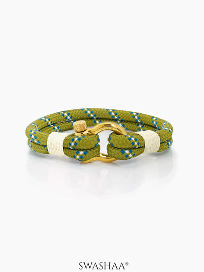 Olive Ridge Men's Rope Bracelet Olive-Green