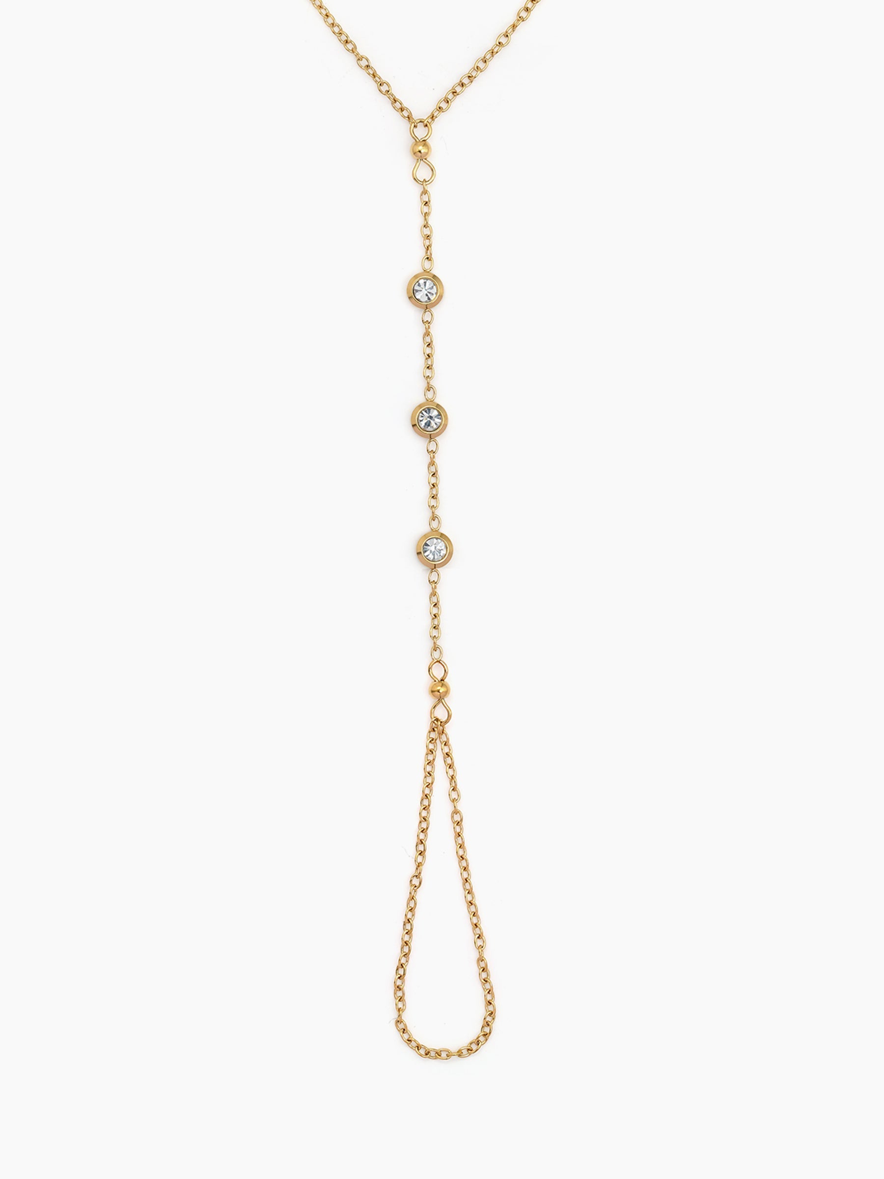Olivet Diamond 18K Gold Plated Ring Bracelet