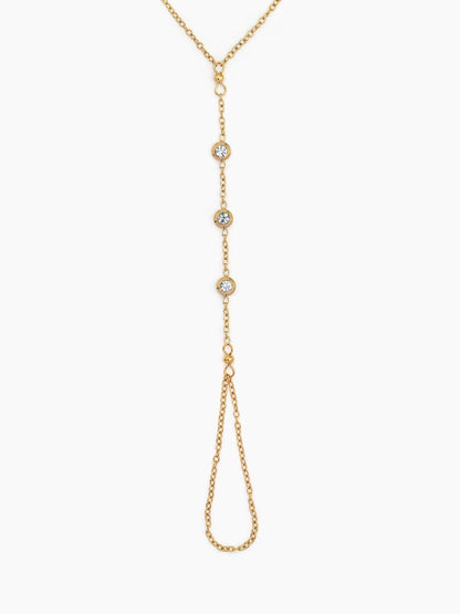 Olivet Diamond 18K Gold Plated Ring Bracelet
