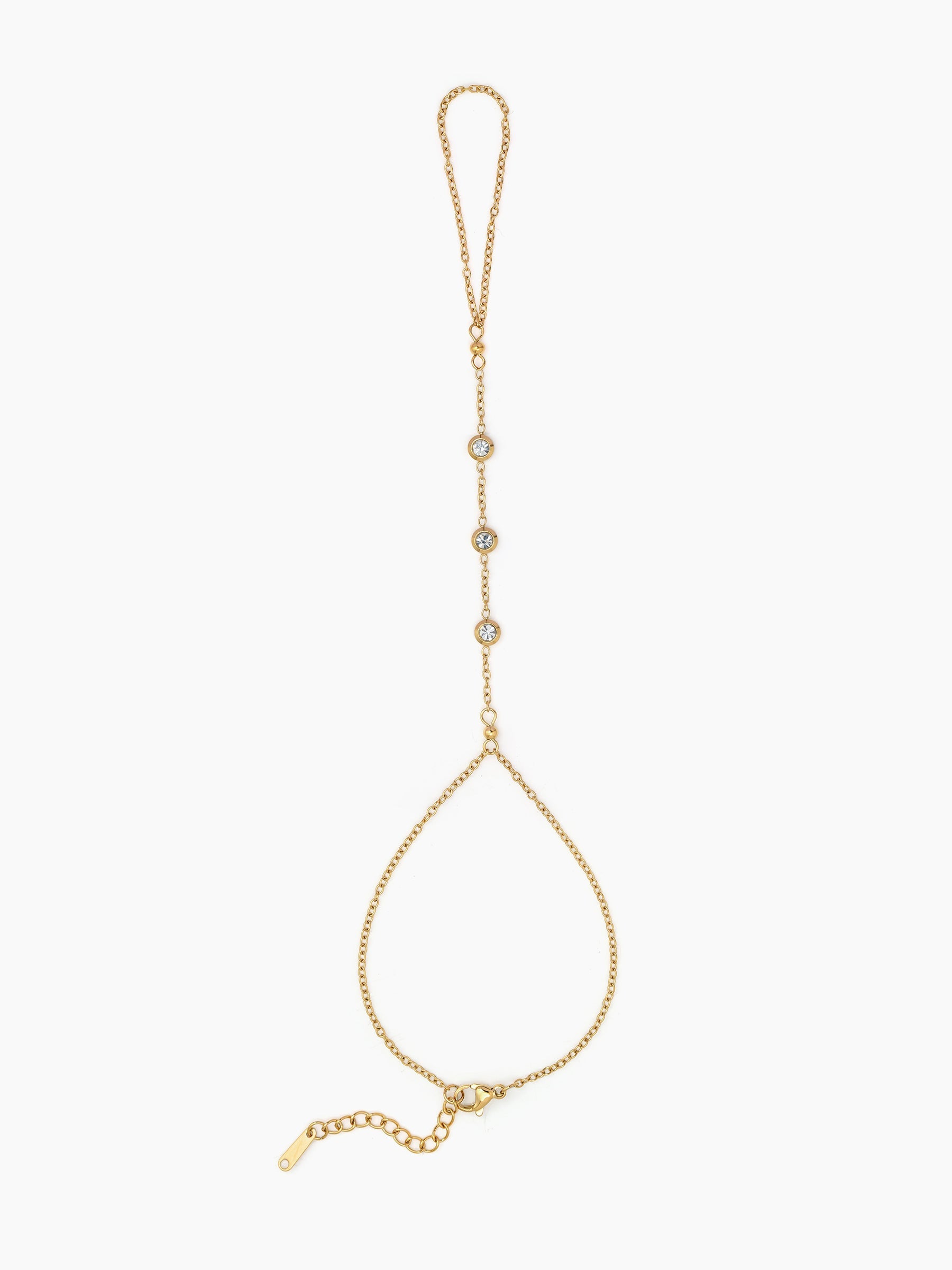 Olivet Diamond 18K Gold Plated Ring Bracelet Gold