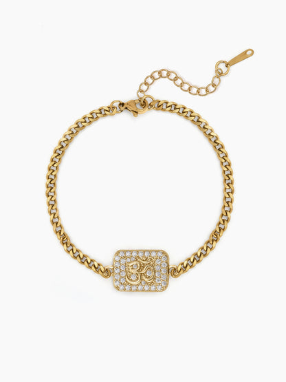 Om 18K Gold Plated Rakhi Gold