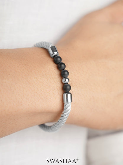 Onyx Twist Men's Rope Bracelet