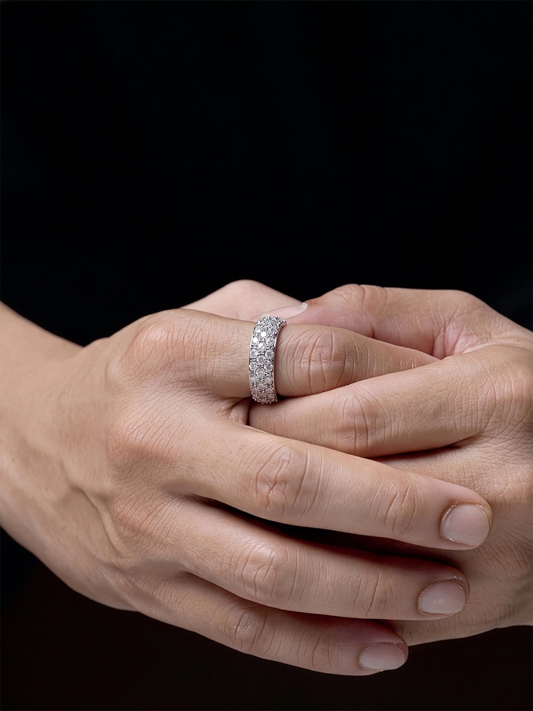 Orix Solitaire Band Men's Ring