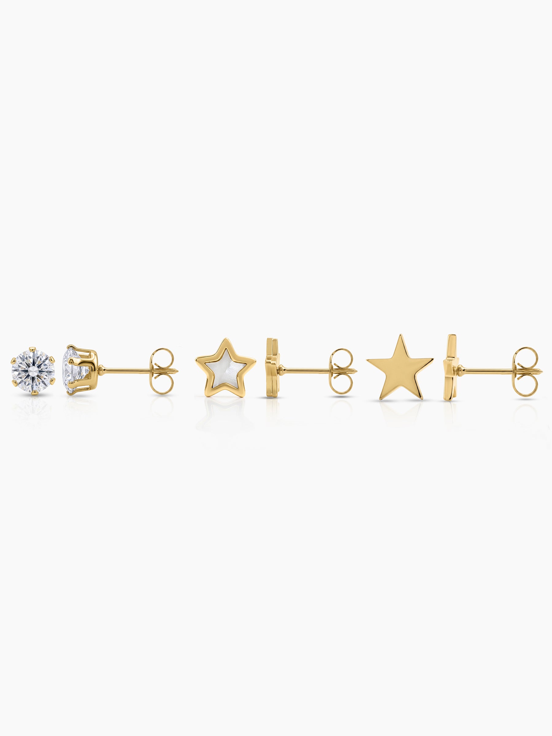Orlena Star 18K Gold Plated Women's Earrings Set
