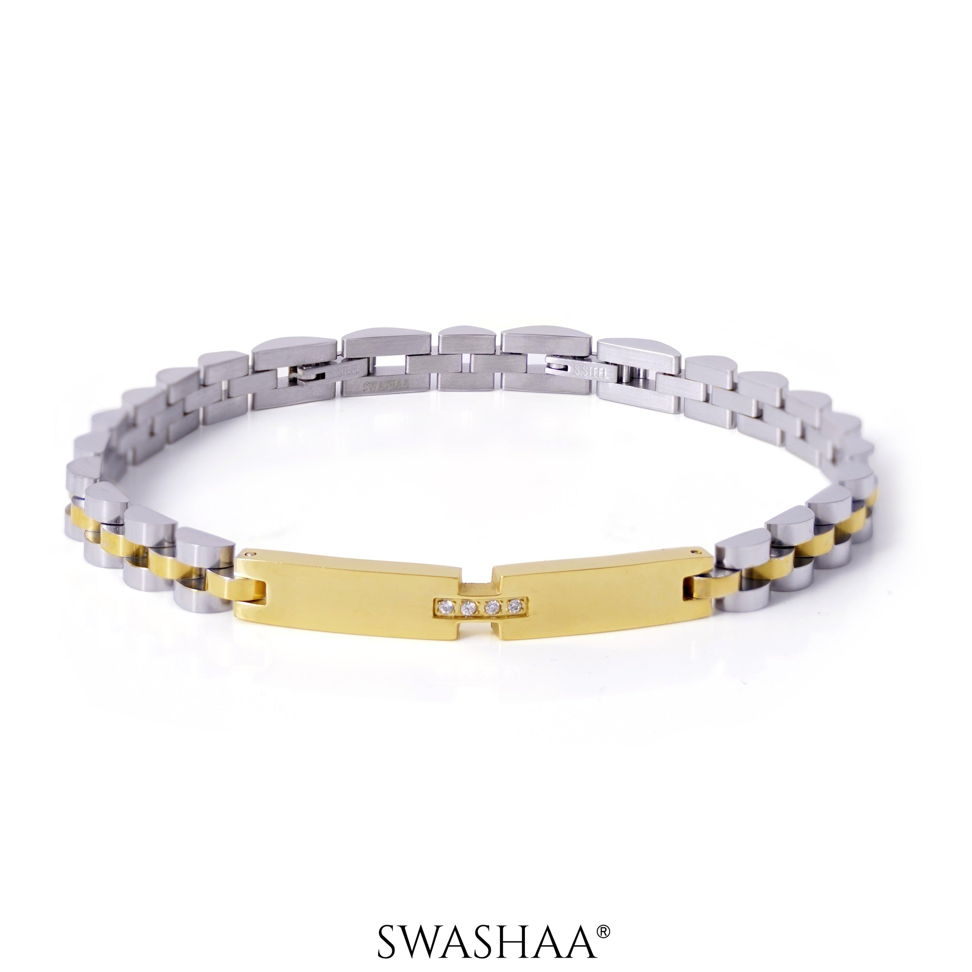 Eagan Men's Watch Belt Bracelet Silver