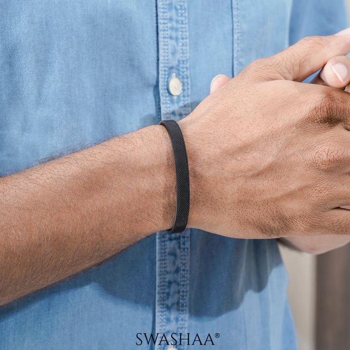 Shaan Cuff Men's Bracelet Black