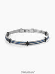 Pamek Wired Men's Bracelet Blue-Silver