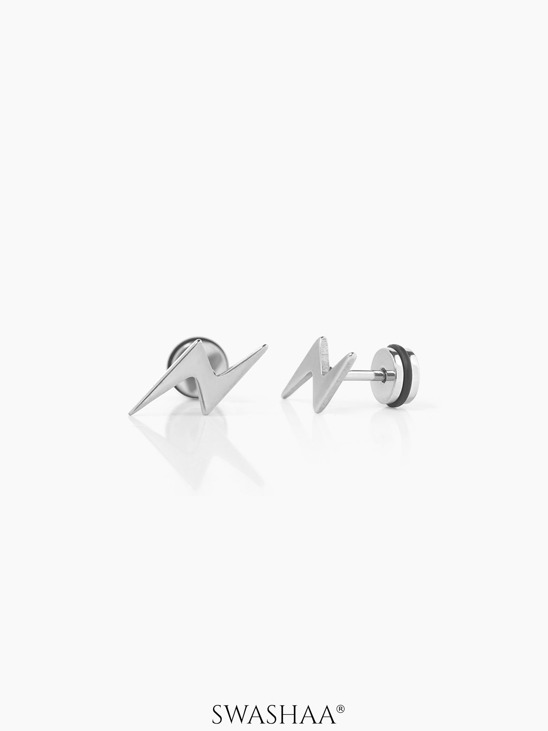 Para Flash Men's Earrings Silver