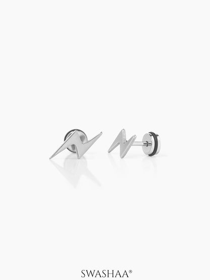 Para Flash Men's Earrings Silver