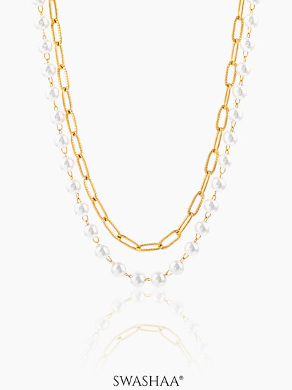 Peach 18K Gold Plated Stacking Set Gold