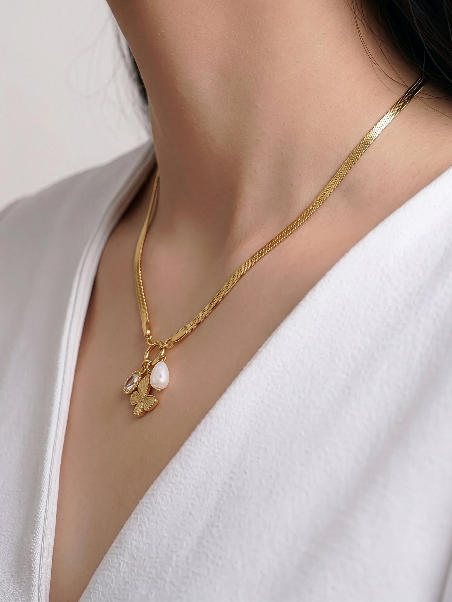 Pearlina Charms Necklace