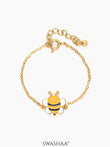 Peeka Bee Butterfly 18K Gold Plated Kid's Bracelet