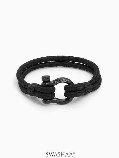 Persian Men's Rope Bracelet Black