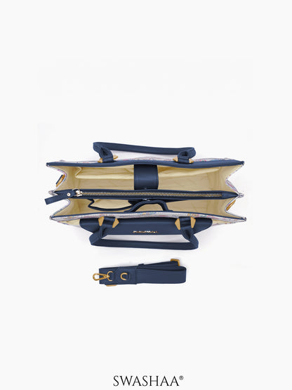 Petal Prowess Leather Hand Bag