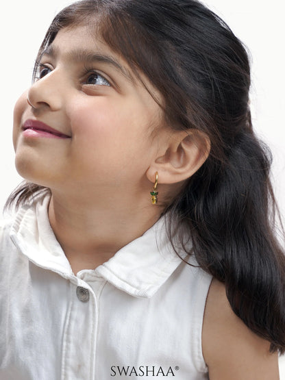 Pineapple 18K Gold Plated Kid's Hoops Earrings