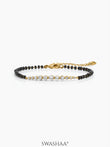 Pranika Diamond Bar Mangalsutra Bracelet 18K Gold Plated