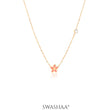 Pretty Pink Flower 18K Gold Plated Kid's Pendant Necklace Gold