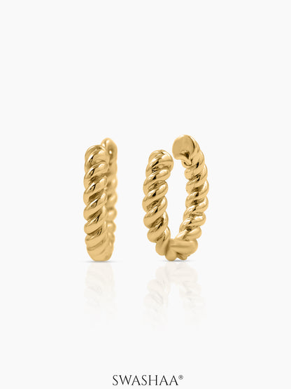 Quintus 18K Gold Plated Hoop Earrings Gold