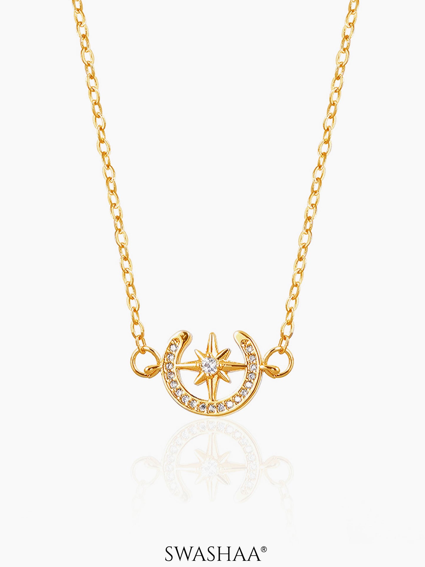 Simini Delicate Celestial 18K Gold Plated Necklace Gold