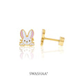 Ra Ra Rabbit 18K Gold Plated Kid's Earrings Gold