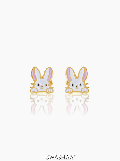 Ra Ra Rabbit 18K Gold Plated Kid's Earrings
