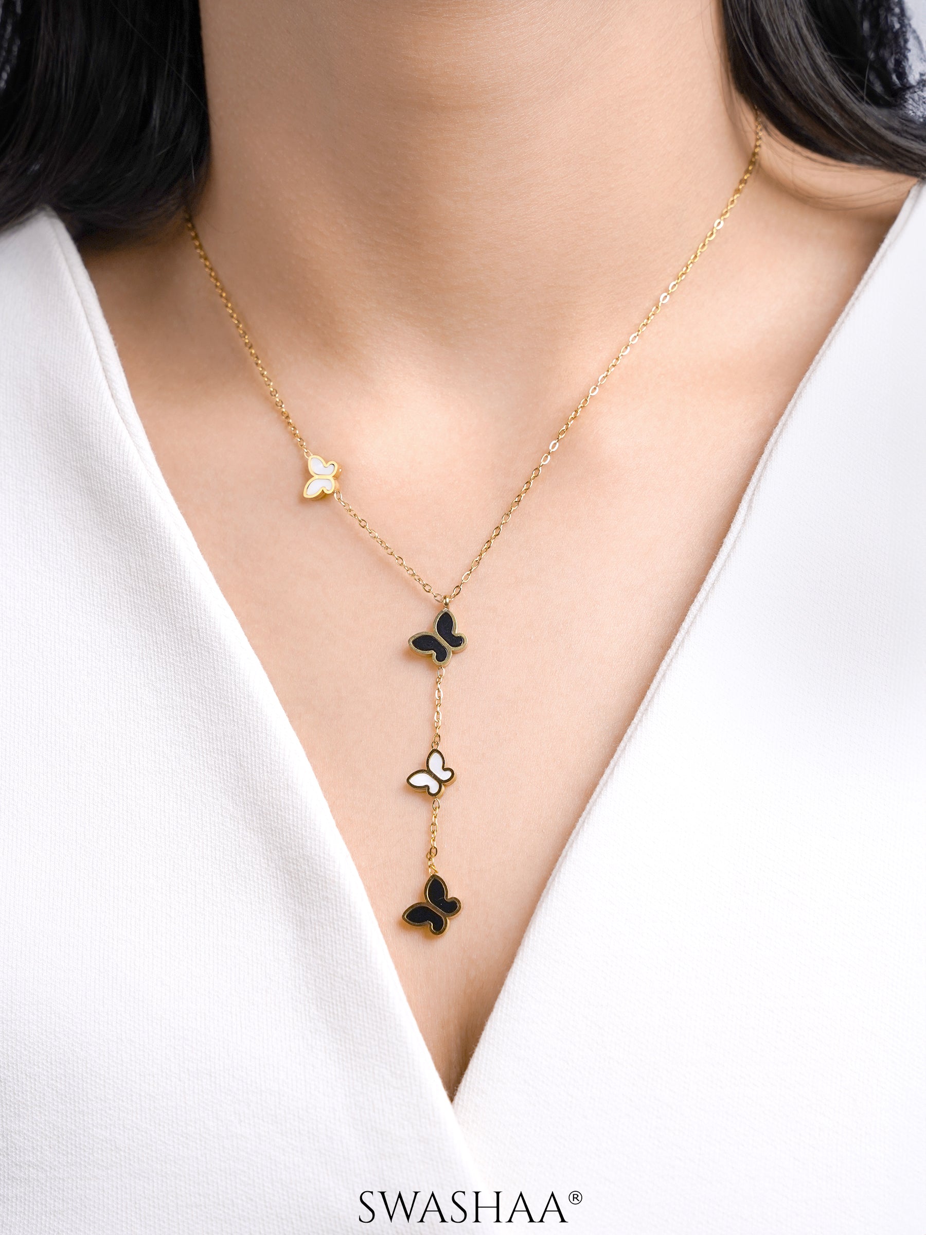 Raina Butterfly 18K Gold Plated Necklace