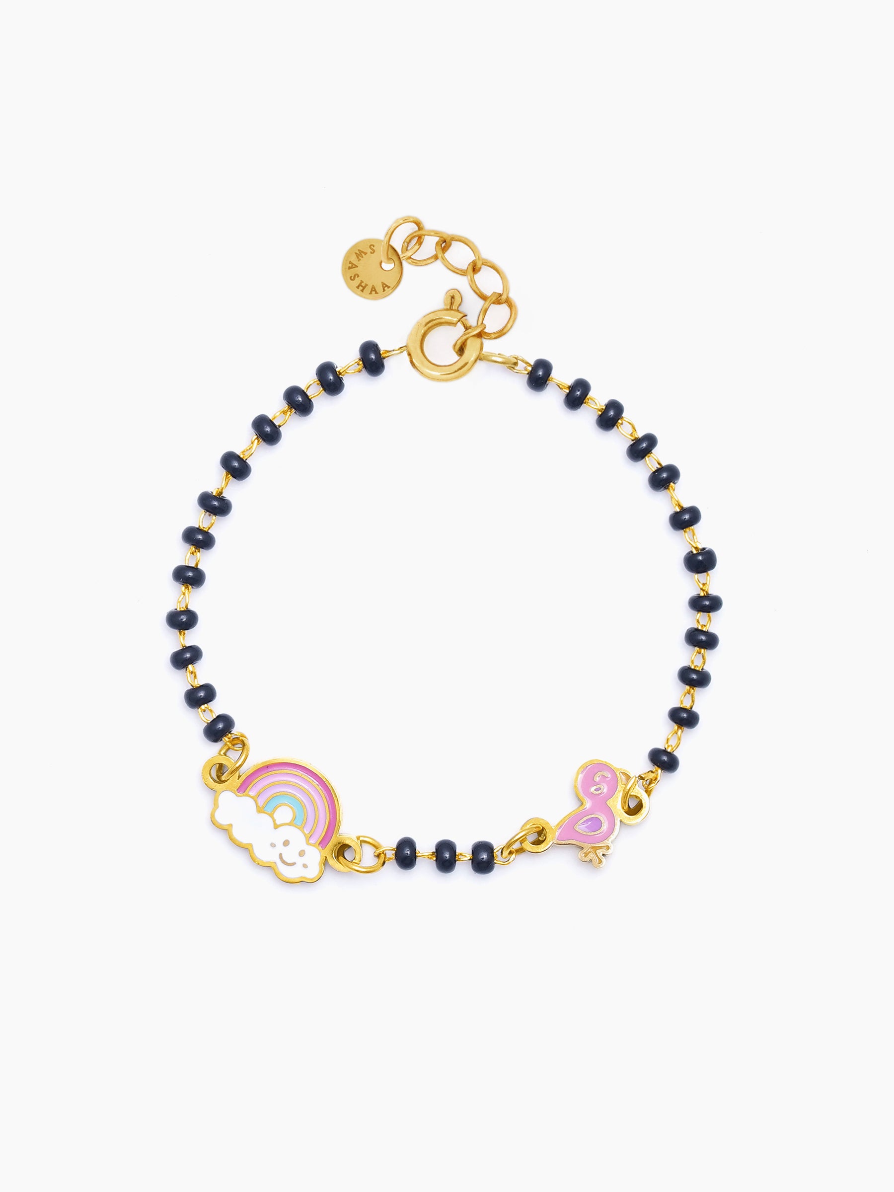 Rainbow Chirp 18K Gold Plated Kid's Nazariya Bracelet Gold