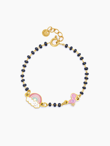 Rainbow Chirp 18K Gold Plated Kid's Nazariya Bracelet Gold