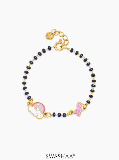 Rainbow Chirp 18K Gold Plated Kid's Nazariya Bracelet Gold