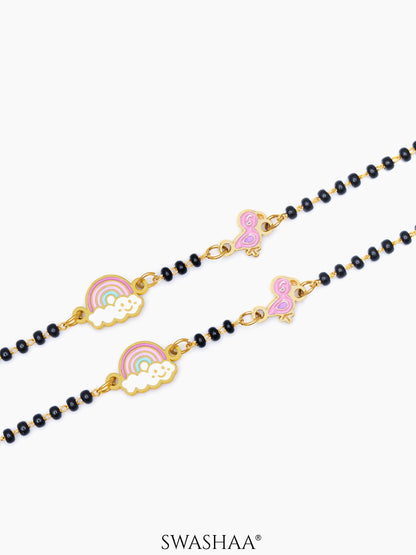 Rainbow Chirp 18K Gold Plated Kid's Nazariya Bracelet