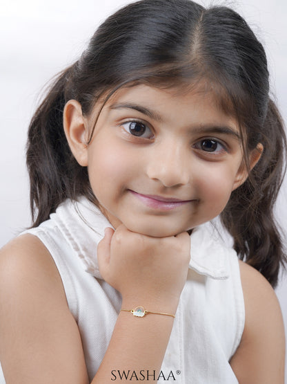 Rainbow Cloud 18K Gold Plated Kid's Bracelet