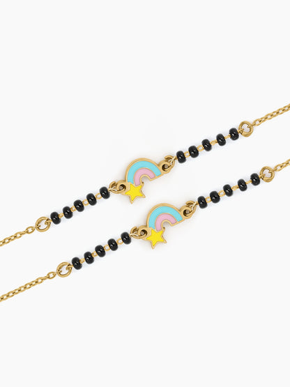 Rainbow Star 18K Gold Plated Kid's Nazariya Bracelet