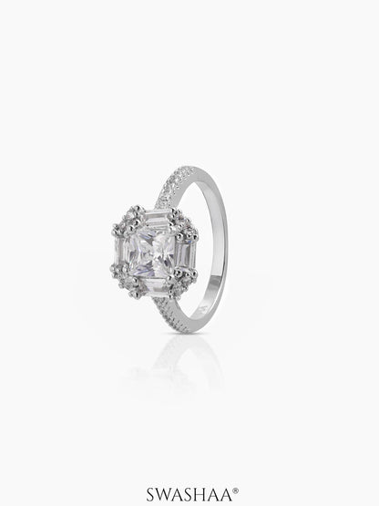 Raine Solitaire Ring Silver