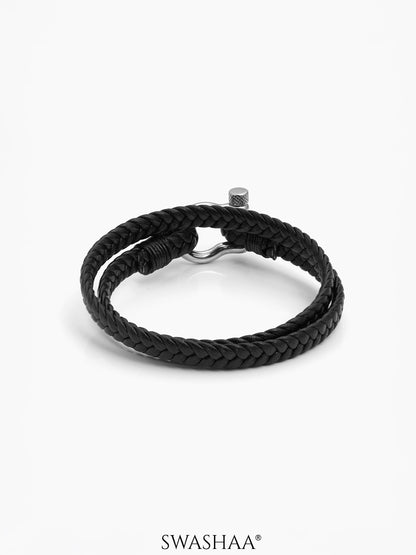 Ravik Twist Men's Leather Bracelet