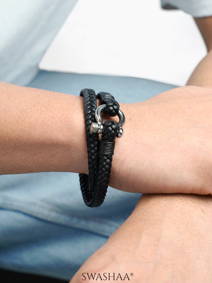 Ravik Twist Men's Leather Bracelet