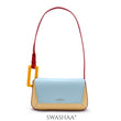 Rea Geometic Flap Leather Shoulder Bag Pastel Multicolor