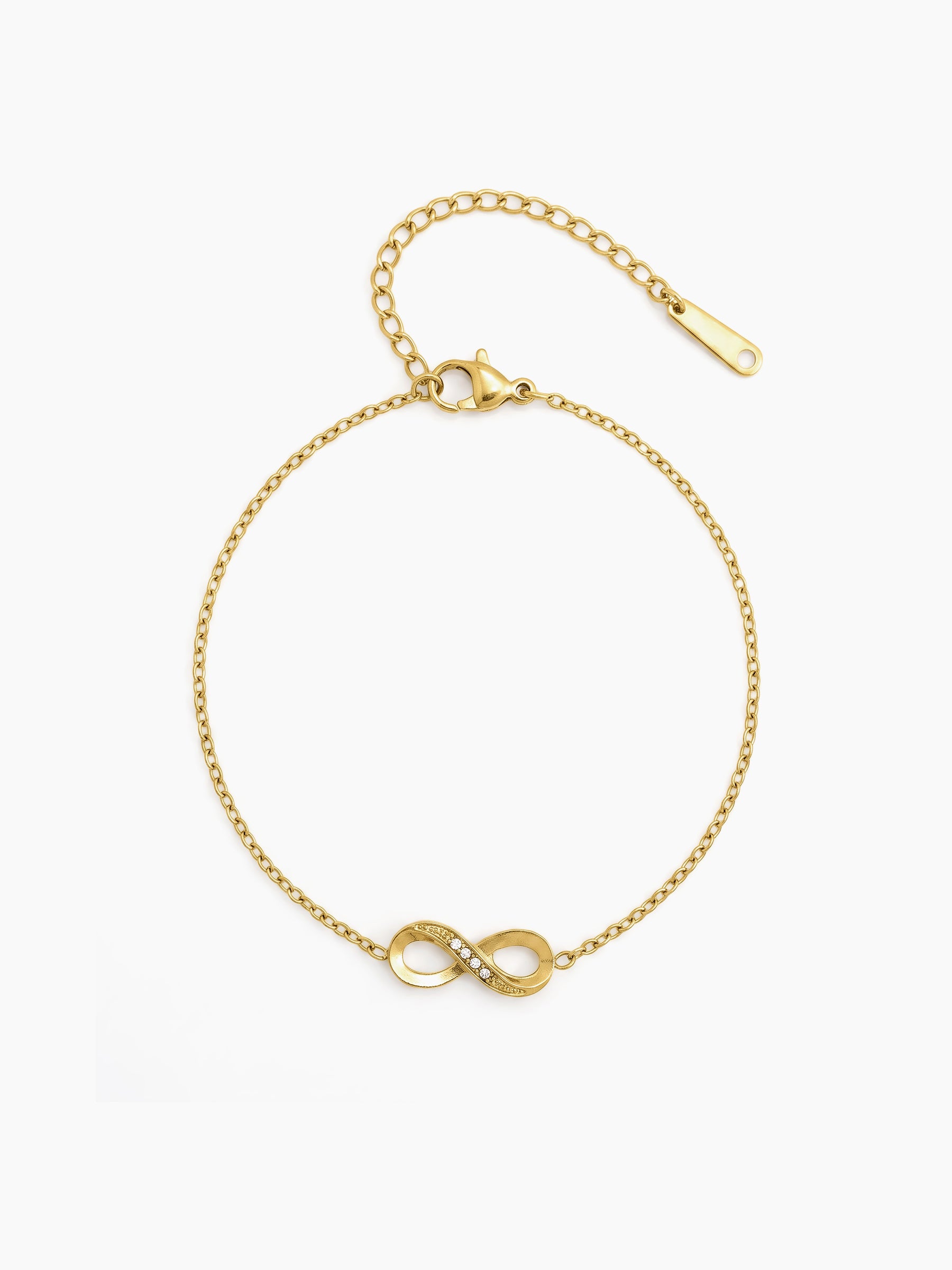 Revik Infinity Diamond 18K Gold Plated Rakhi