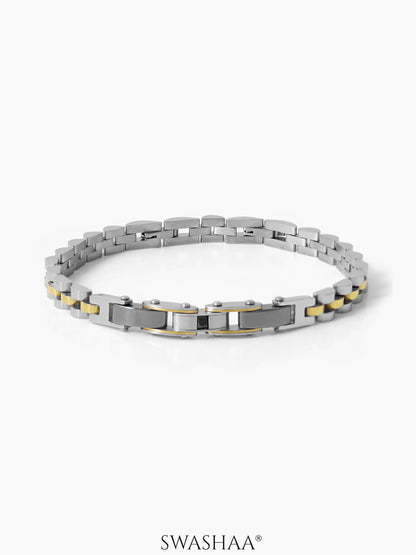 Rhett Men's Watch Belt Bracelet Silver