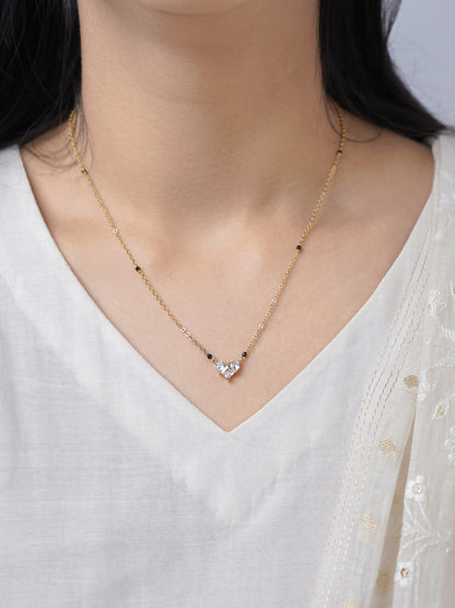 Rivana Heart 18K Gold Plated Mangalsutra