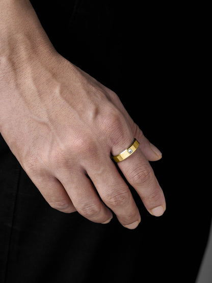 Rivaro 18K Gold Plated Men's Rings
