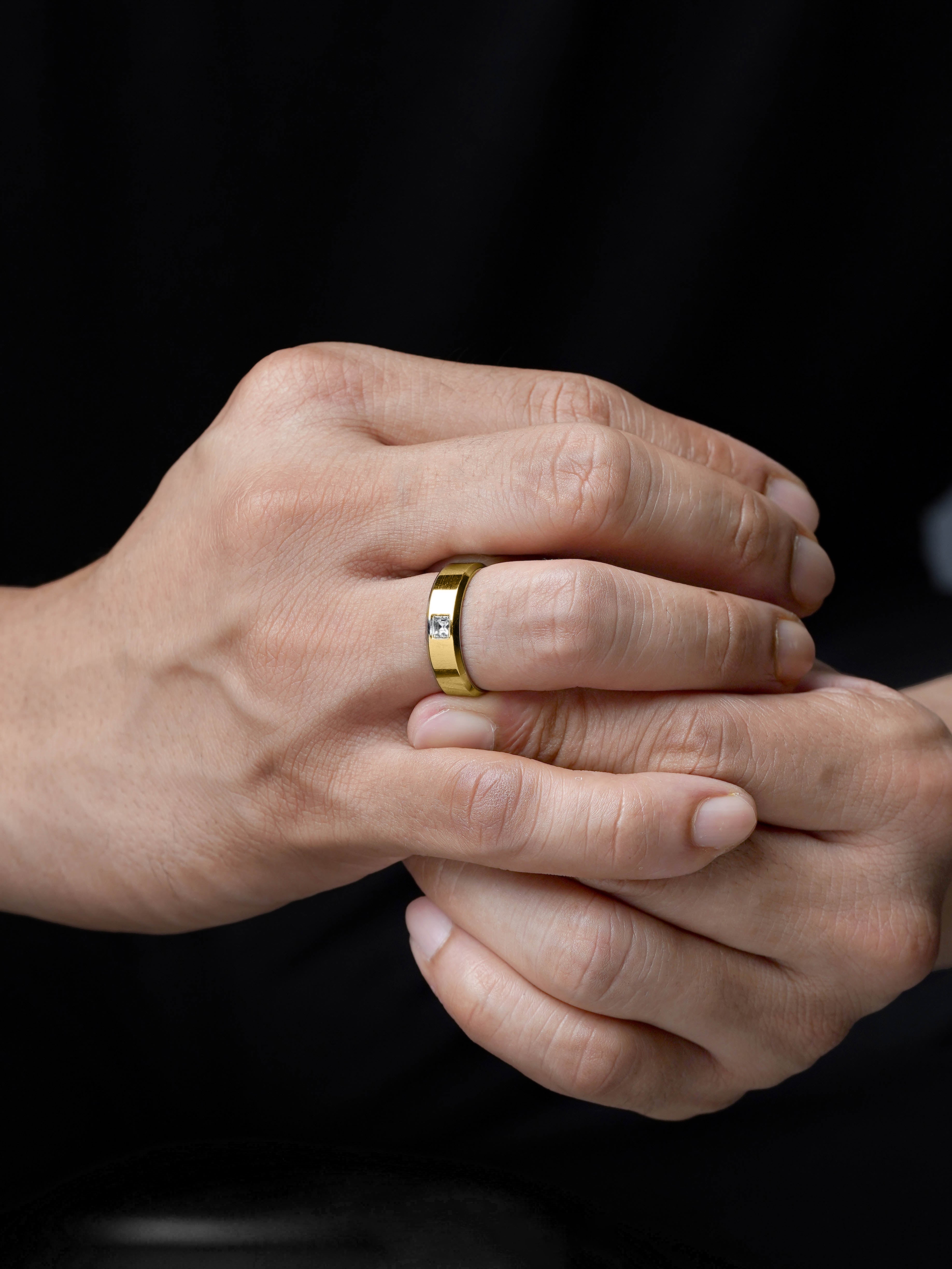 Rivaro 18K Gold Plated Men's Rings