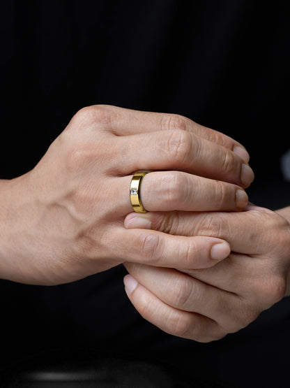 Rivaro 18K Gold Plated Men's Rings
