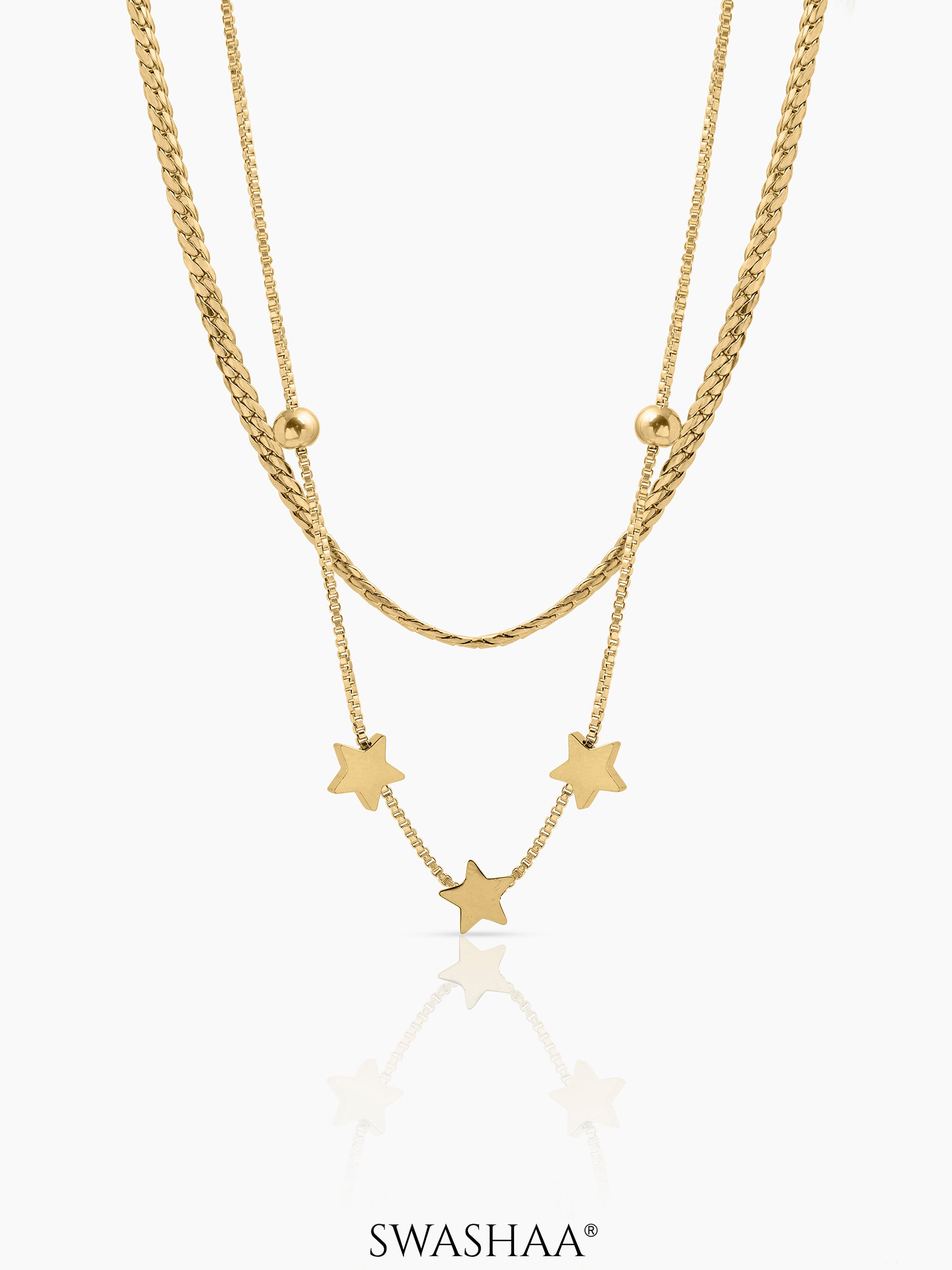 Rivora Star Layered Necklace Gold